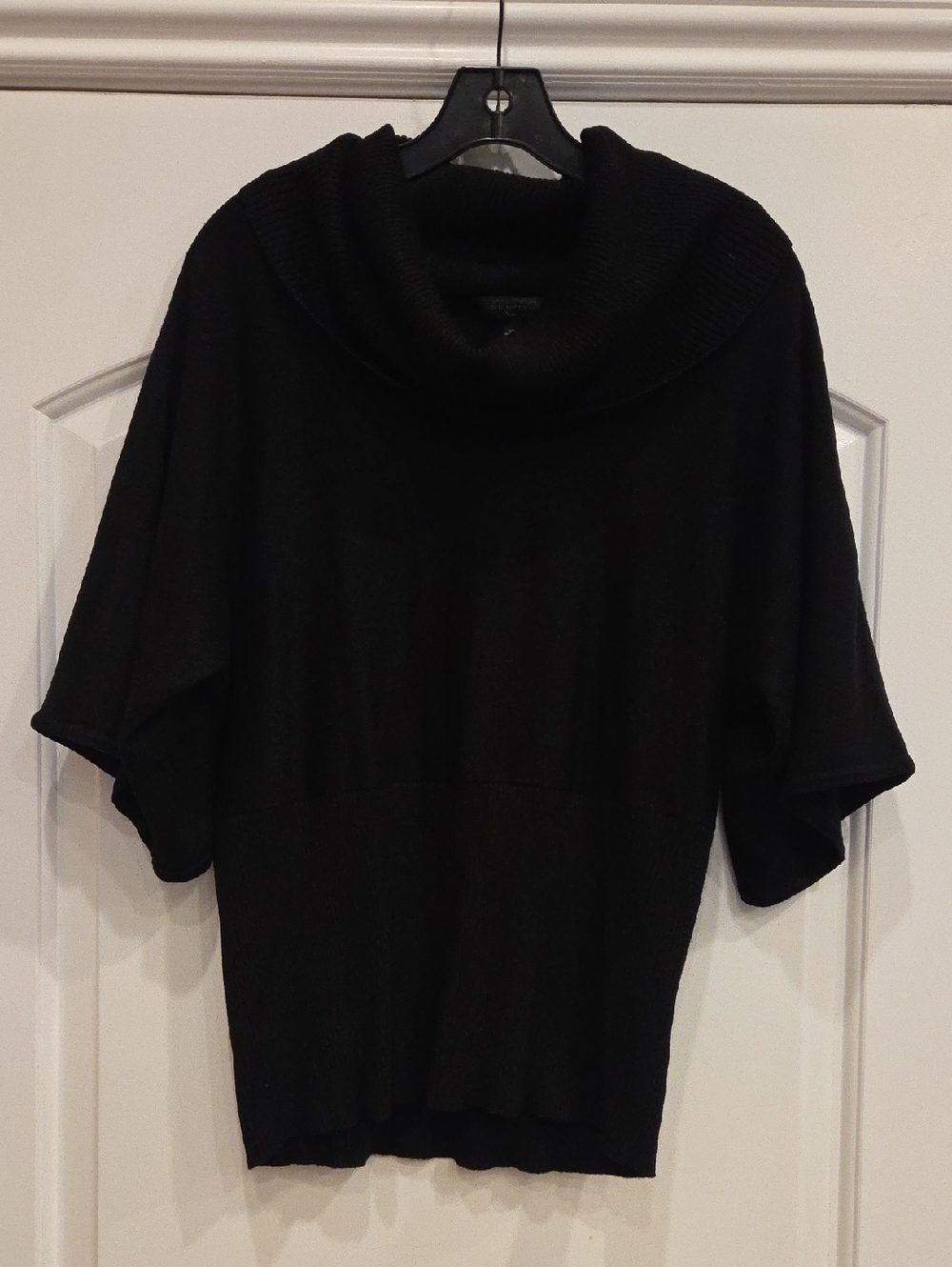 Spense Knits Black Short Sleeve Sweater Top Size XL